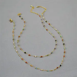 SP-collar de oro de 18 quilates con piedra Natural de color, joyería fina de alta calidad