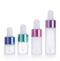 Botol tetes kaca buram Mini botol penitis Kosmetik 1ml 2ml 3ml 5ml botol tetes sampel minyak esensial kaca kecil