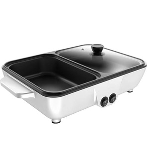 Grill électrique multifonction Yongkang 29 cm x 20 cm, antiadhésif, double usage, pour cuisson intérieure avec fonction anti-cuisson à sec - Product Image 4