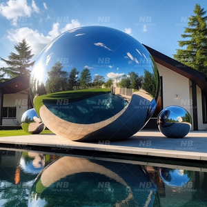 Customized Inflatable Siny PVC <b>Mirror</b> <b>Ball</b> Metallic Sphere Silver for Outdoor Decoration Customized Customized Inflatable Siny P - Product Image 1