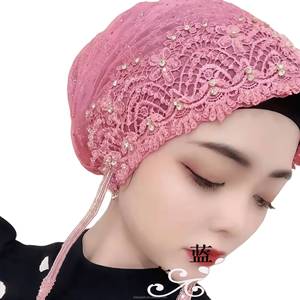 Nouveau turban élégant pour femme en soie artificielle unie, avec nœud pré-noué, respirant et écologique, vente en gros - Product Image 1