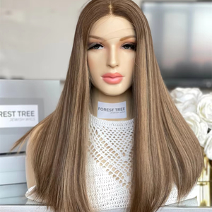 Personalizado sin pegamento HD encaje superior 100% pelo natural pelucas judías 5,0 encaje de un solo nudo superior cutícula alineada pelucas kosher - Product Image 1