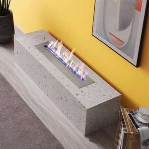 Chimenea Moderna Inteligente <span class=keywords><strong>de</strong></span> <span class=keywords><strong>Bioetanol</strong></span> Lineal con Quemador Controlado para Calefacción Interior en Villas y Apartamentos, <span class=keywords><strong>de</strong></span> Acero y Metal - Product Image 4