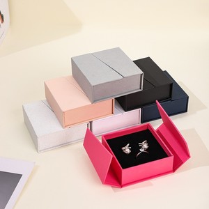 New Design Necklace Ring <b>Earring</b> Bracelet Jewelry Packaging Cardboard <b>Box</b> Flip Open Gift Jewelry Packaging Paper <b>Box</b> - Product Image 5