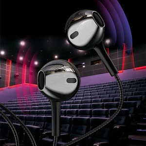 Wired In-Ear Headphones with <b>Microphone</b> Bass Stereo Online Control Wired Music Earphones & Headphones - Product Image 3