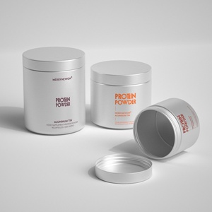 Eco-Friendly Recyclable 480ml Tin Can with Screw Cap Aluminum Smooth Lid for Powder Food Aluminum Cans - Product Image 3