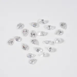 Starsgem Pear Cut HPHT CVD Diamonds Wholesale Price 10 20 30 Points Melee Diamond DEF VS VVS Lab Grown Diamond Loose Gemstone