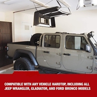 Treuil de rangement de garage surélevé en acier inoxydable pour Jeep Wrangler Gladiator, avantage mécanique 6:1, plafond de 10 pieds