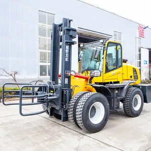 Four Wheel Drive montacargas 5 Ton 4.5 ton Rough Terrain Forklift 2WD 4WD ATV Diesel All Terrain Forklift Price