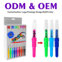 Ensemble de stylos aquarelles à air comprimé pour enfants, couleurs vibrantes, marqueurs à pulvérisation avec emballage personnalisé