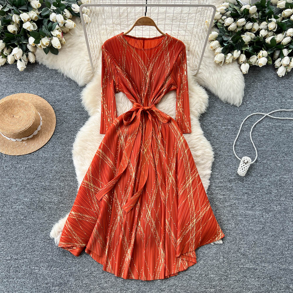 Summer O-Neck A-Line Midi Dress for Women Empire Fringe Dress| Alibaba.com