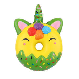 Venta al por mayor lindo suave <span class=keywords><strong>unicornio</strong></span> Donuts Squeeze lento aumento PU juguete para niños fiesta favores PU Squishy juguete Squeeze Juguetes - Product Image 6