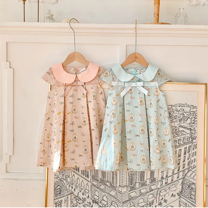 Wholesale Luxury Toddler Girl Dress Cotton Kids Dresses For Girls Personalized Kids Summer Dress