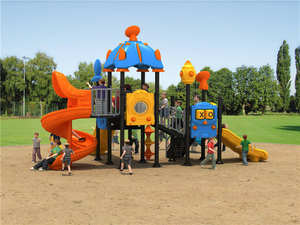 Grandi scivoli di plastica all'aperto progettati su misura Bh130 stile economico Standard di sicurezza per bambini tipo pubblico - Product Image 2