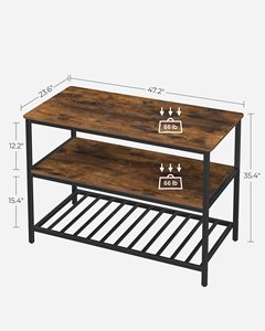 Estante de Almacenamiento de Cocina de Madera Moderna SENYU con 3 Estantes, Marco de Metal Reforzado, Diseño Duradero para Mayor Estabilidad - Product Image 4
