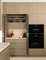 Ensembles d'armoires de cuisine sur mesure de style européen Vermont avec îlot central, solution de projet de mobilier moderne pour la maison