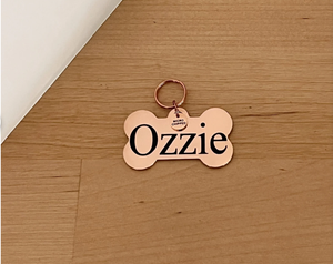 Placa de Identificación Personalizada para Perro, Grabado Cursivo con Nombre, en Plata, Oro, Oro Rosa y Negro - Product Image 4