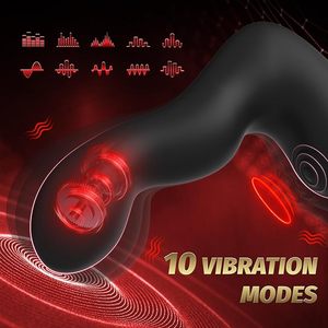 Anillo Vibrador con Control Remoto y Vibrador Anal Inflable de 10 Velocidades para Juguetes Sexuales para Hombres - Product Image 2