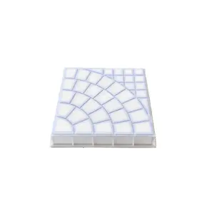 Hot selling concentric circle sidewalk square slab brick outdoor colored brick paving prefabricated injection plastic molds