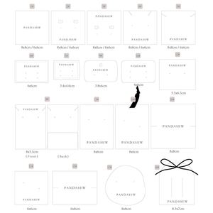 PandaSew-Soporte de joyería con logotipo personalizado, soporte para pendientes, collar, embalaje, tarjetas de joyería, 8x8cm o 6x6cm - Product Image 6