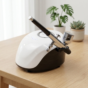 Compresseur d'air de bureau pour aérographe, pulvérisateur facial et corporel, pistolet de pulvérisation pour usage domestique, nail art, tatouage, coloration des cheveux et maquillage - Product Image 1