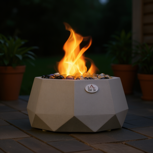 Cheminée à éthanol portable Home Com de 9 pouces pour table en béton, utilisation intérieure et extérieure, design moderne - Product Image 2