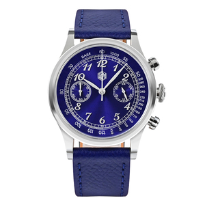 Mouvement à quartz balayage <span class=keywords><strong>VK64</strong></span> montres chronographes à logo personnalisé montre décontractée en cuir étanche pour hommes - Product Image 6