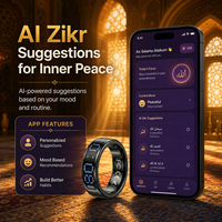 Nouvelle bague électronique Tasbeeh SQ666 2026 – Compteur numérique de Zikr et suivi de santé – Bague intelligente pour la prière quotidienne musulmane