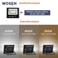 Reflector Solar LED para Exteriores, Comercial, Regulable, Impermeable IP65, 30W, Alta Luminosidad, 6000K Luz Diurna, 2 Años de Garantía, CRI 80, Haz de Luz de 120°