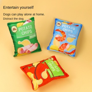 Borsa con Chip interattivo giocattolo da masticare per animali domestici Design di simulazione di peluche doppio effetto sonoro lavabile per cani e gatti - Product Image 2