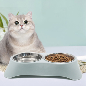 Ciotola Doppia Rotonda Rialzata Antirovesciamento per Cani e Gatti, Utensili per Animali Domestici, Disponibile all'Ingrosso per Spedizioni Transfrontaliere - Product Image 1