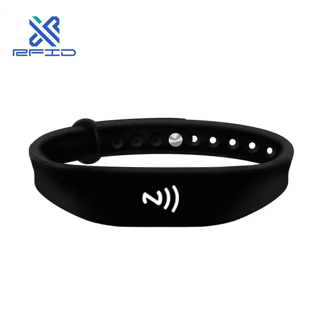 Waterproof Silicone RFID NFC Bracelet Wristband 13.56MHz Flexible Mini Tag ISO Model 1K Chip QR Code for Water Activities