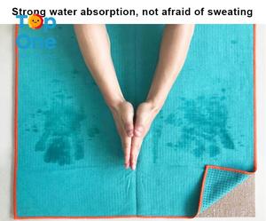 TopOne Wholesale Absorb Sweat Anti-<b>Slip</b> Foldable Workout Gymnastics Pilates Yoga Mat Towel - Product Image 4
