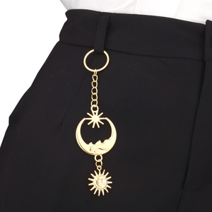 Metal Sun And Moon Pendant <b>Keychain</b> Zinc Alloy Fashion Decorative Accessory <b>Personal</b> Gift - Product Image 2