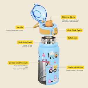 SilverJet Termo de Acero Inoxidable de 350 ml, Libre de BPA, Aislamiento Térmico, Taza Infantil Portátil con Diseño de Dibujos Animados - Product Image 4