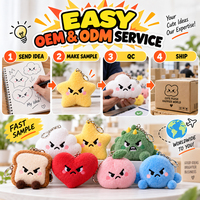 Porte-clés en peluche Kawaii Grumpy, breloque amusante pour sac alimentaire, échantillon rapide pour marques de snacks, boutiques éphémères et cadeaux de fidélité pour restaurants