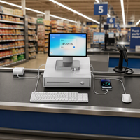 Tablette Android NFC 12 pouces avec station de charge rotative pour restaurant, supermarché, paiement au point de vente