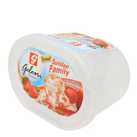 Conteneur IML écologique recyclable, logo personnalisé, boîte à crème glacée ovale en plastique PP jetable de 715 g