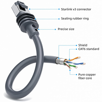 Cable de Extensión de Conductor de Cobre Estañado Impermeable para Exteriores USB 2.0 para Computadora Mini Starlink Baitian V3 Gen3 de Buena Calidad