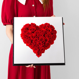 Caja de flores para <span class=keywords><strong>el</strong></span> Día de San Valentín, espejo acrílico, caja de <span class=keywords><strong>amor</strong></span>, regalo, esponja, flor, barro, acrílico, Corazón - Product Image 5