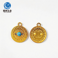 Lianxu – Accessoires de porte-clés en métal plaqué or avec diamants, motif œil porte-bonheur, personnalisables en gros, pour la mode et la décoration