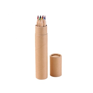 Promotional Eco-Friendly Professional Natural Wooden Coloured Pencil 12 Color Pencils Set With Box