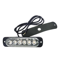 Ultradünne LED Rot-Blau Stroboskop-Lichtleiste Blinkende Warnleuchte für Auto-Kühlergrill Motorrad-Seitendekoration Universal 12V