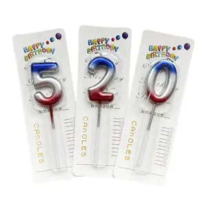 Customized Cute Craft Art Lovely 0-9 Giant Birthday Glitter Numbers Balloon Number Candle Birthday