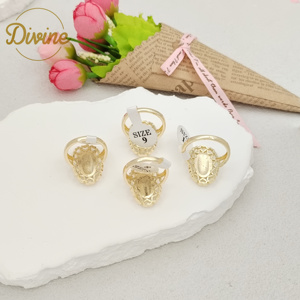Joyería divina Nuevo estilo precio al por mayor 14K oro laminado Virgen María anillo material de latón Joyas <span class=keywords><strong>cristianas</strong></span> para mujeres - Product Image 5