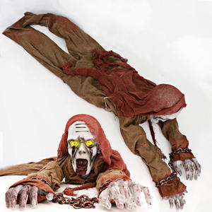 Décoration d'Halloween Horreur et Farce, avec Induction Électrique et Yeux Lumineux, figurines de bébé momie, zombie et fantôme grimpant, pour maison hantée - Product Image 1