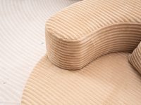 Canapé rond simple en mousse compressée sur mesure, tout en mousse, avec revêtement en tissu, pour salon, canapé compact pour petits espaces
