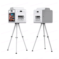 Máquina de impresora de cabina de fotos DSLR con pantalla táctil de 21,5 pulgadas con trípode y caja Cámara opcional para suministros de fiesta