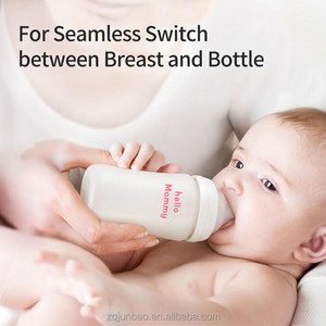 Bouteille en verre pour bébé avec revêtement protecteur en silicone antichoc, sans BPA ni BPS, pour l'allaitement des nouveau-nés, 3 oz, 5 oz, 8 oz - Product Image 6
