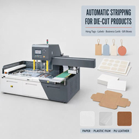 Machine automatique de découpe d'étiquettes en tissu de papier de boîte en carton avec économie de main-d 'œuvre en Chine Machine à dénuder pour boîte à cigarettes
